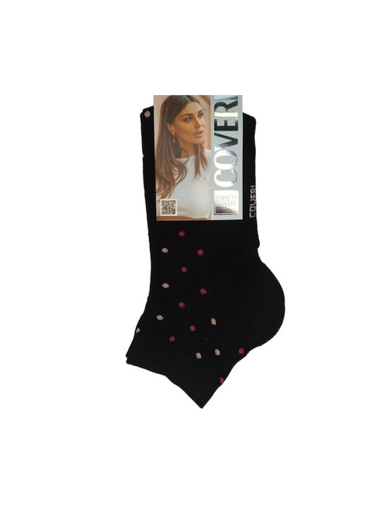 Enrico Coveri Damen Socken Black/Fuchsia 1Pack