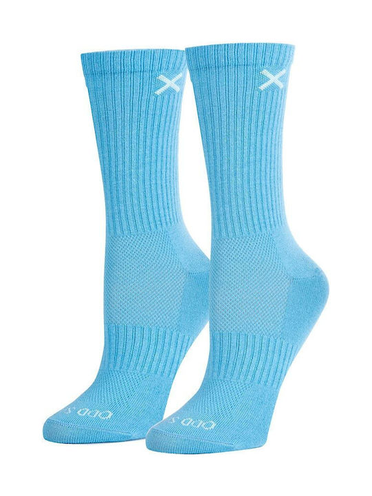 Odd Sox BASIX CREW Women's Solid Color Socks Light Blue
