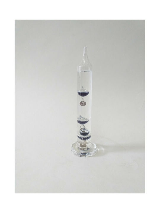 Γυάλινο Office Decorative Galileo's Thermometer 4.5x4.5x18cm