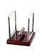 Newton's Cradle for Office Decor Accessories made of Metallic 5x11x12cm in Brown color