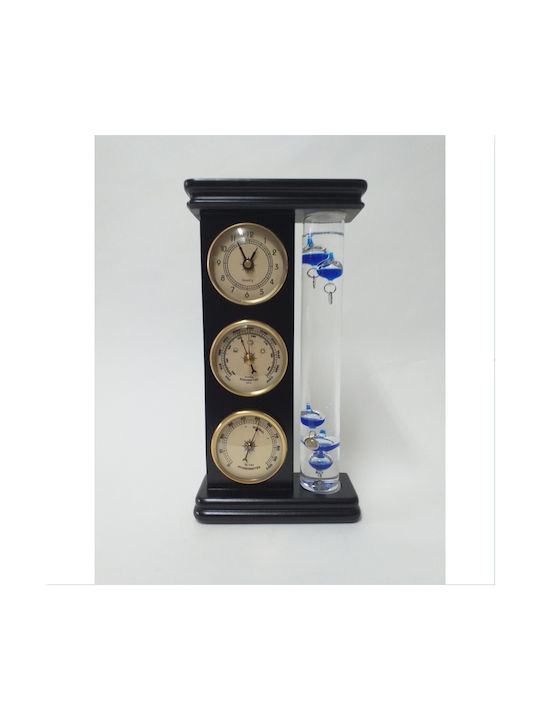 Galileo Termometrul lui Galileo pentru Accesorii de Decor pentru Birou din Lemn 13.5x5x26 cm în Culoare Maro