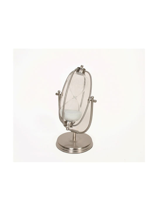 Martdeco Clepsidră Decorativă de Birou din Metal 15x32x32cm în culoarea Bej