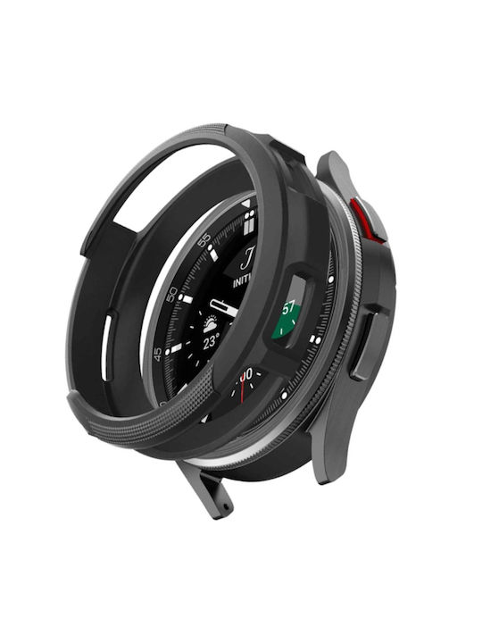Spigen Liquid Air Silikonhülle in Schwarz Farbe für Galaxy Watch6 Classic 47mm