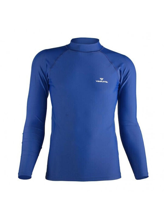 Vaquita Men's Long Sleeve Sun Protection Shirt Blue