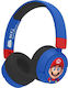 OTL Cuffie Kids Super Mario Wired On Ear Kids' Headphones Red/Blue AUDCUOTL0036