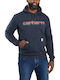 Sweatshirt mit Kapuze Marineblau