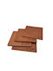 ByLeather Round Coaster made of Leatherette Brown 9cm 4pcs