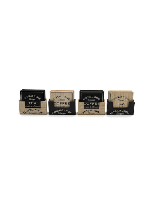 Atmosphera Wooden Coasters 4pcs