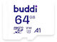Buddi microSDXC 64GB Clasa 10 100MB/s Cu Adaptor