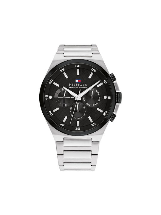 Tommy Hilfiger Multifunction Watch Battery with Silver Metal Bracelet