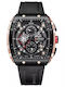 Curren Men's Watch 47mm Chronograph Battery with Black Rubber Strap