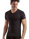 Men's Undershirt Short-sleeved in Black Color