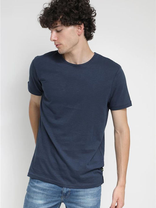 Van Hipster T-shirt Bărbătesc cu Mânecă Scurtă Albastru marin