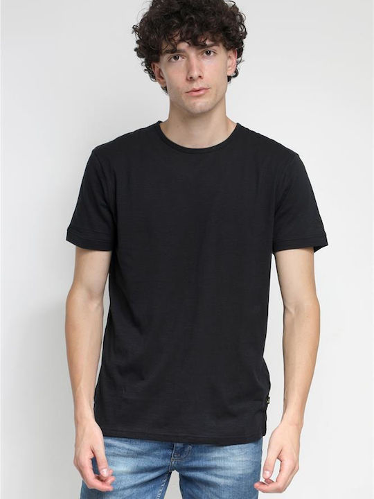 Van Hipster T-shirt Bărbătesc cu Mânecă Scurtă Negru