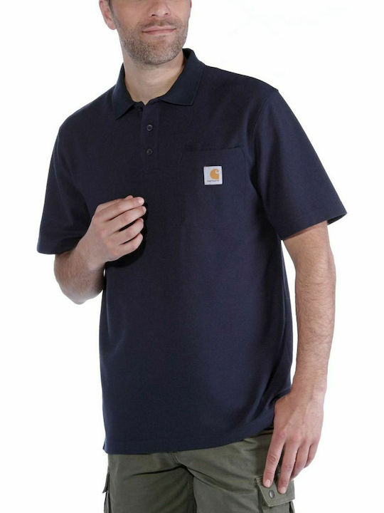 Carhartt Polo T-shirt Navy Μπλε
