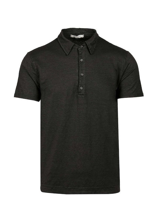 Crossley Ανδρικό T-shirt Κοντομάνικο Polo Μαύρο