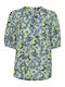 Fransa pentru Femei de Vară Bluză cu Mânecă 3/4 & Decolteu în V Multicolor