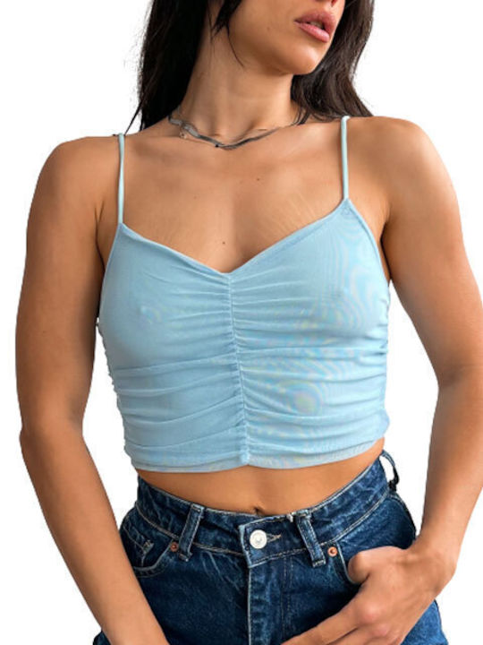 Chica Γυναικείο Crop Top με Τιράντες Καλοκαιριν...