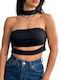 Γυναικείο Crop Top Μαύρο