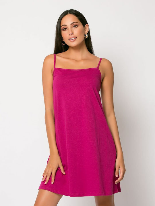 Noobass Summer Mini Dress Fuchsia