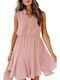 Amely Summer Mini Dress Pink
