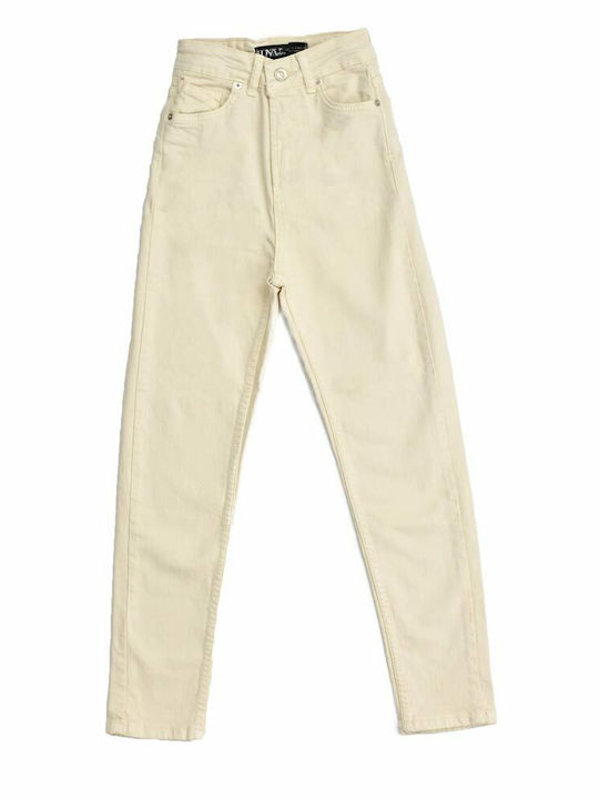 Potre Girls Denim Trouser Beige