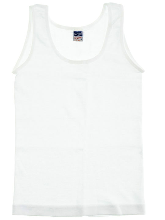 Berrak Plain White Kinder-Unterhemd Weiß