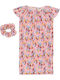 Rochie pentru Copii Floral Set cu Accesorii Roz