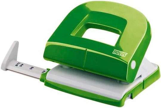 Novus Paper Punches with Guide 2-Hole Punch in Green Color