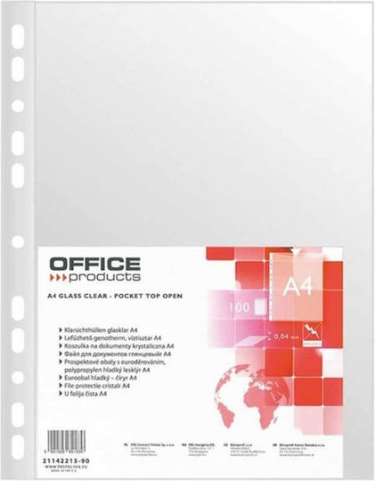 Office Point Πλαστικές Ζελατίνες για Έγγραφα Τύπου "Π" A4 με Τρύπες 100τμχ