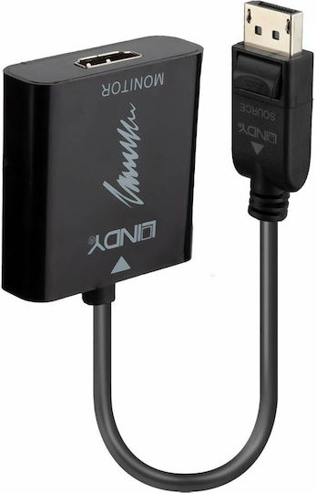 Lindy Μετατροπέας DisplayPort / HDMI male σε DisplayPort / HDMI female 1τμχ 41068