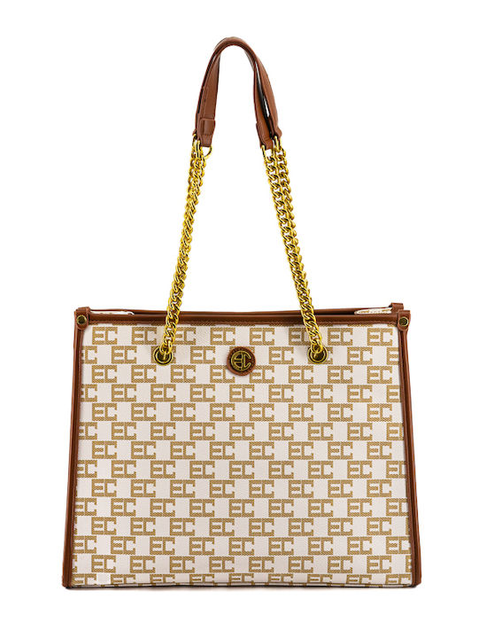 Enrico Coveri Damen Tasche Schulter Beige