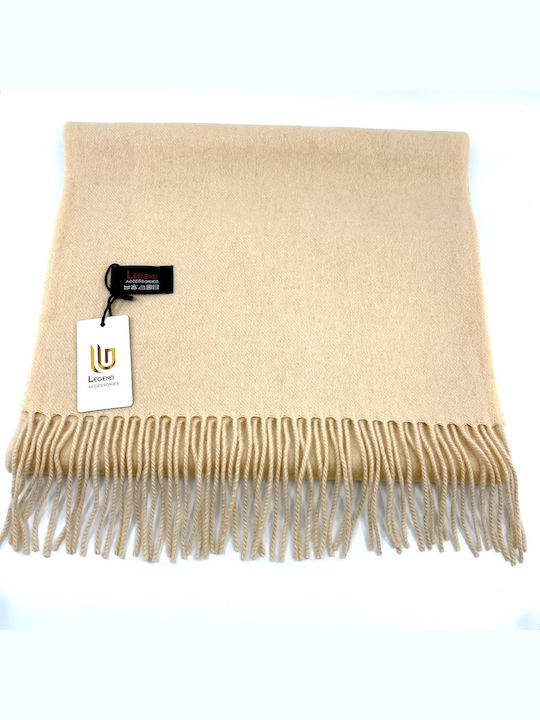 Legend Accessories Men's Wool Scarf Beige