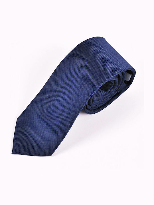 Fragosto Silk Men's Tie Monochrome Navy Blue