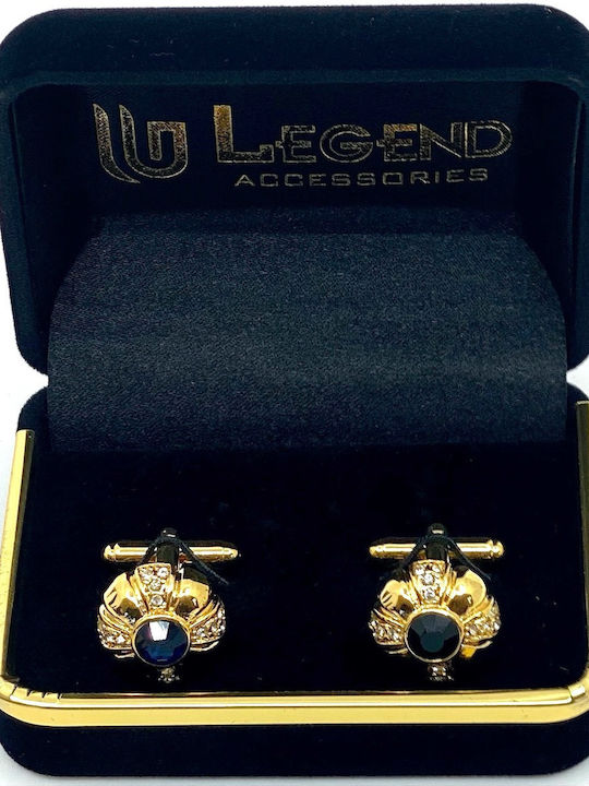 Legend Accessories Manschettenknöpfe aus Metall in Gold Farbe