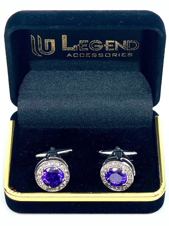 Legend Accessories Cufflinks from Silver in Blue Color