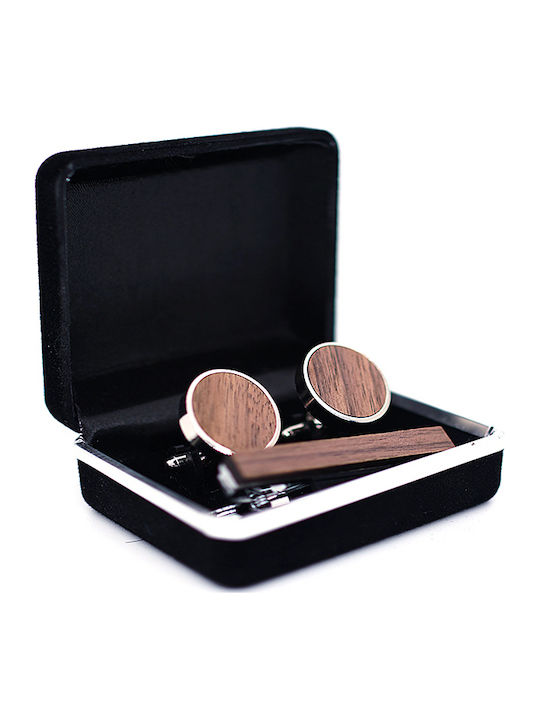 Legend Accessories Manschettenknöpfe aus Holz in Braun Farbe Legend Accessories Manschettenknöpfe aus Holz in Braun Farbe