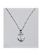 Kostibas Fashion Necklace Anchor from Gold Plated Steel