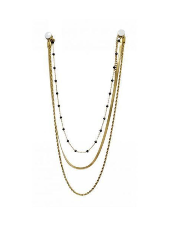 Kostibas Fashion Necklace from Gold Plated Steel