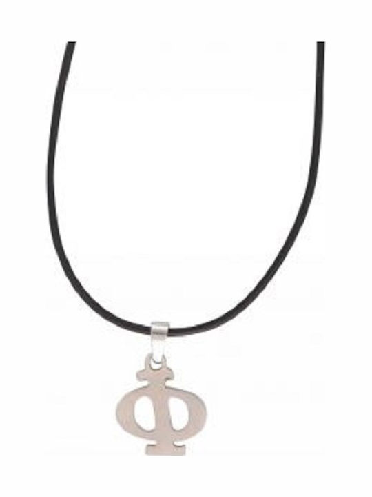 Kostibas Fashion Monogram "Φ" from Gold Plated Steel
