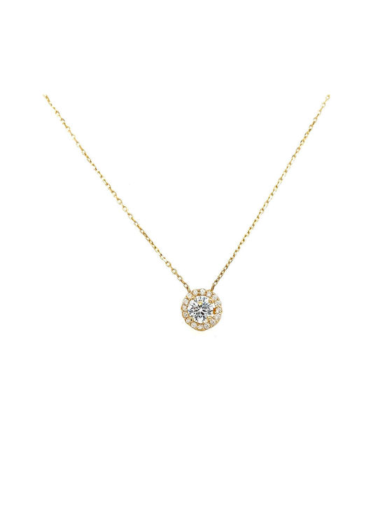 Xryseio Necklace from Gold 14K with Zircon