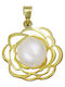 Roloi Kaliamanis Charm mit Design Blume aus Gold 14K mit Perlen