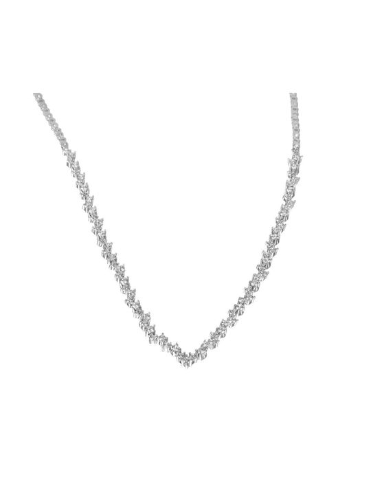 Gatsa Necklace from Silver with Zircon