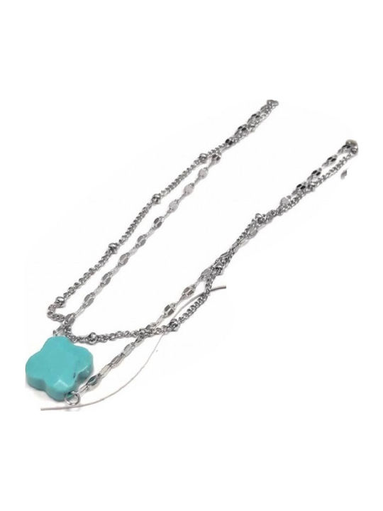 Karma Gifts Stainless Steel Anklet Turquoise