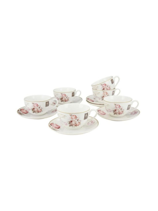 Oriana Ferelli Porcelain Tea Cup Set White 6pcs