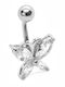 Piercing.gr Piercing pentru Buric din Oțel 1.6mm Argintiu