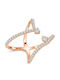Xryseio Ring with Zircon made of Rose Gold 14K