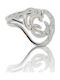 Mentzos Ring with Diamond made of White gold 18K