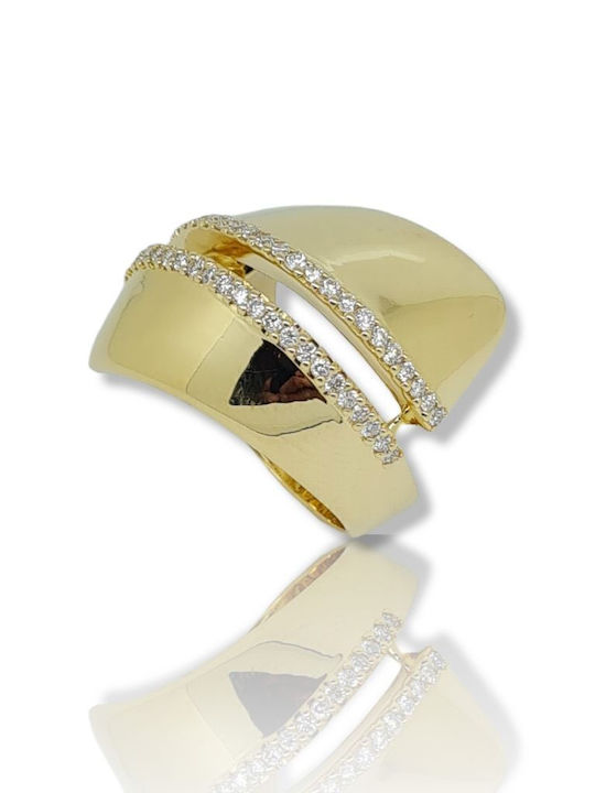 Mentzos Дамски Пръстен с Диамант от Злато 18K