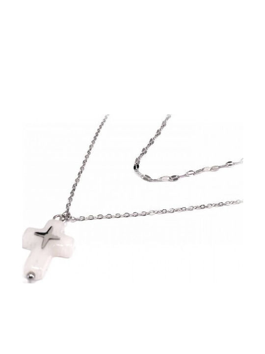 Karma Gifts Кръст от Стомана с Верижка